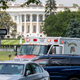 Emergency personnel responds to a man that set himself on fire on the Ellipse near 15th and Constitution Avenue on May 29, 2019, in Washington, D.C.